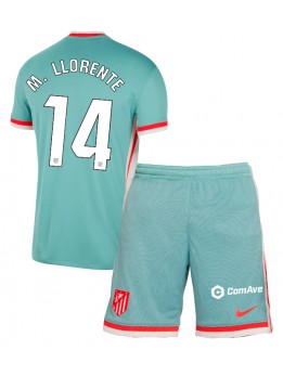 Atletico Madrid Marcos Llorente #14 Replika Borta Kläder Barn 2024-25 Kortärmad (+ byxor)